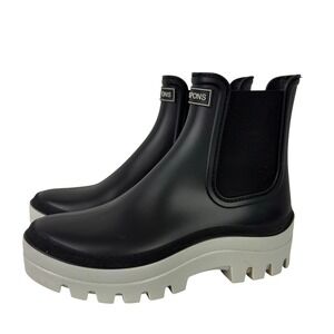 Toni Pons Covent Waterproof Lug Sole Boot Women Size 37 Black/ Ice Gel